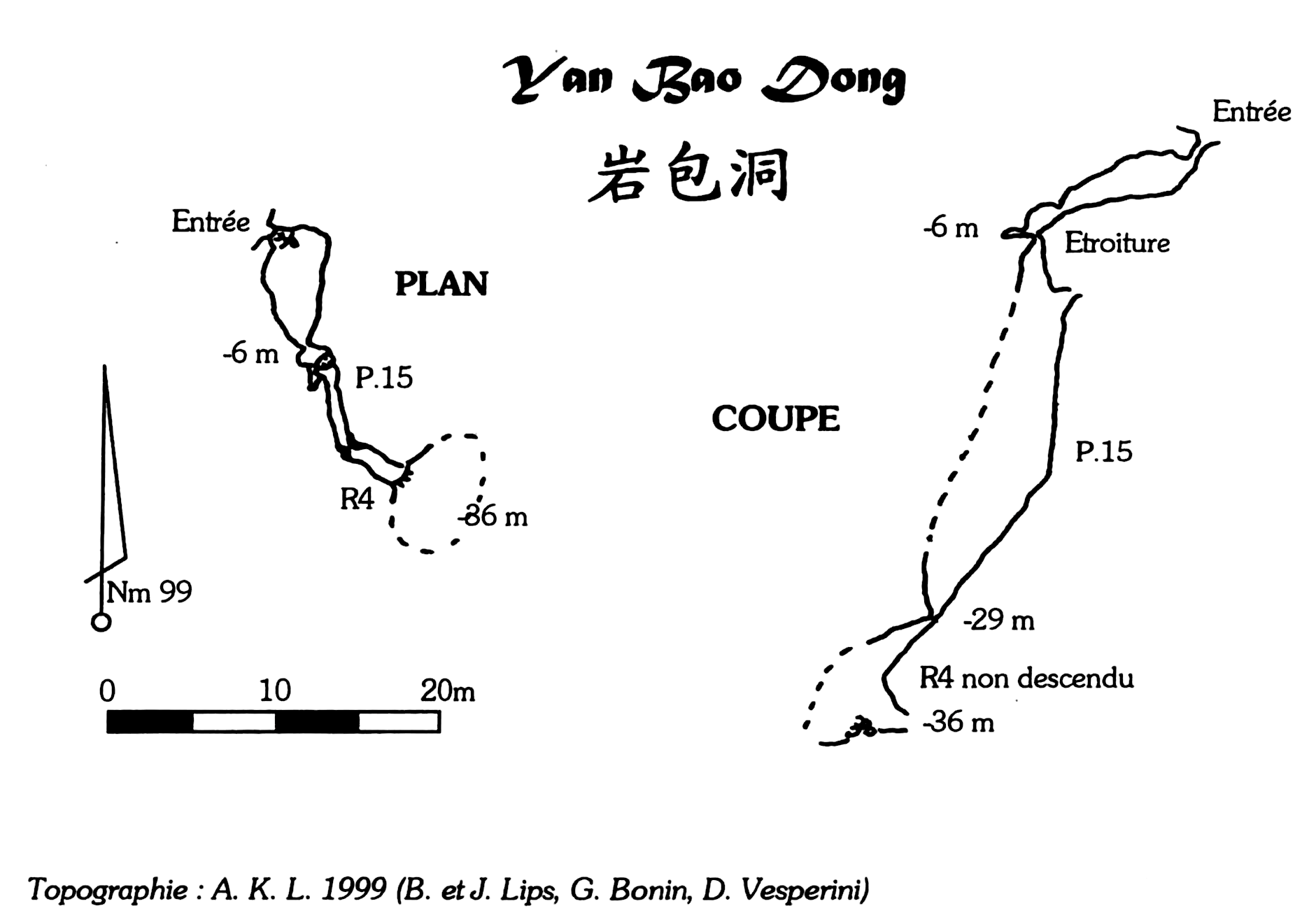 topographie Gouffre De Yanbao 