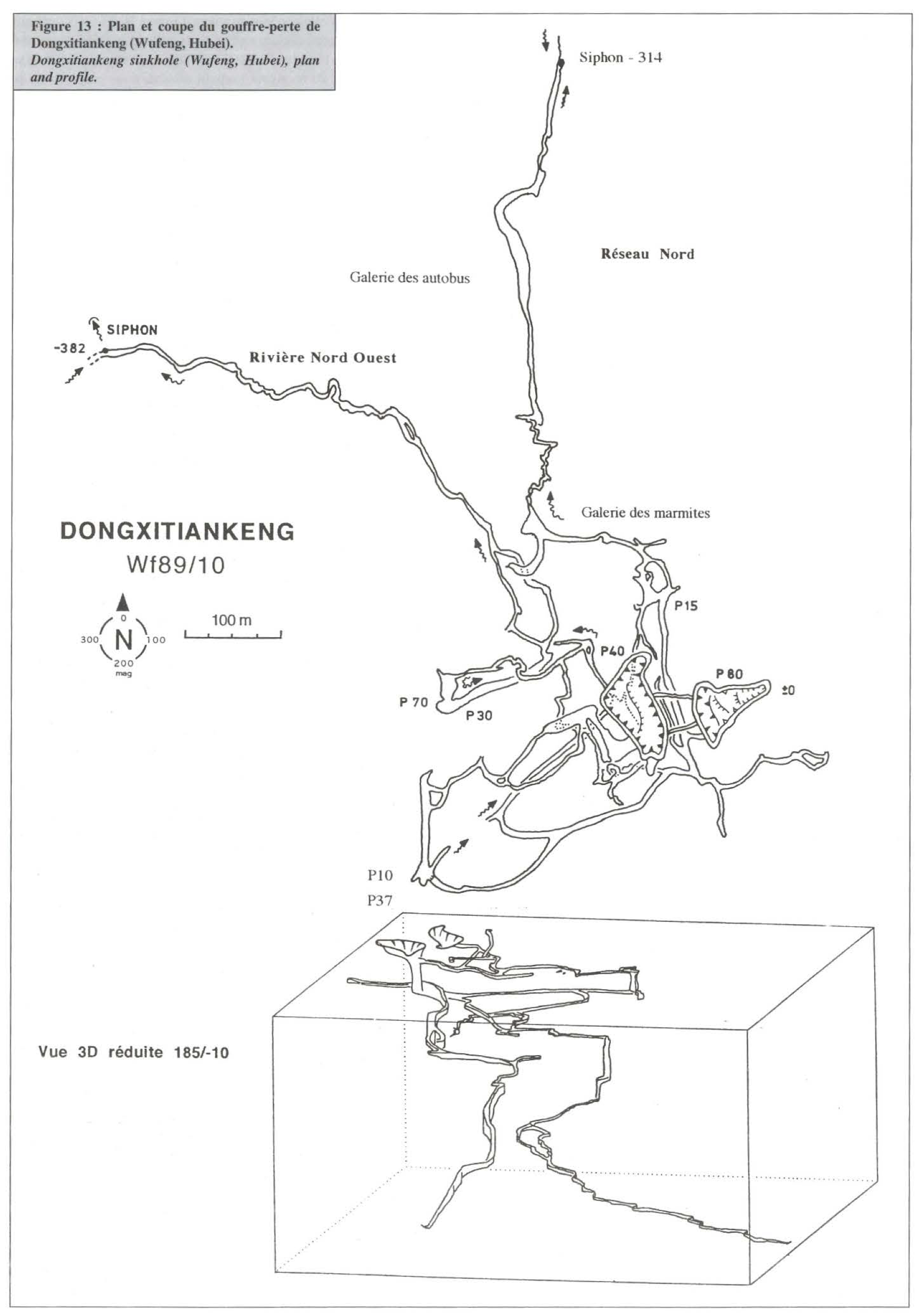 topographie Dongxitiankeng 东西天坑