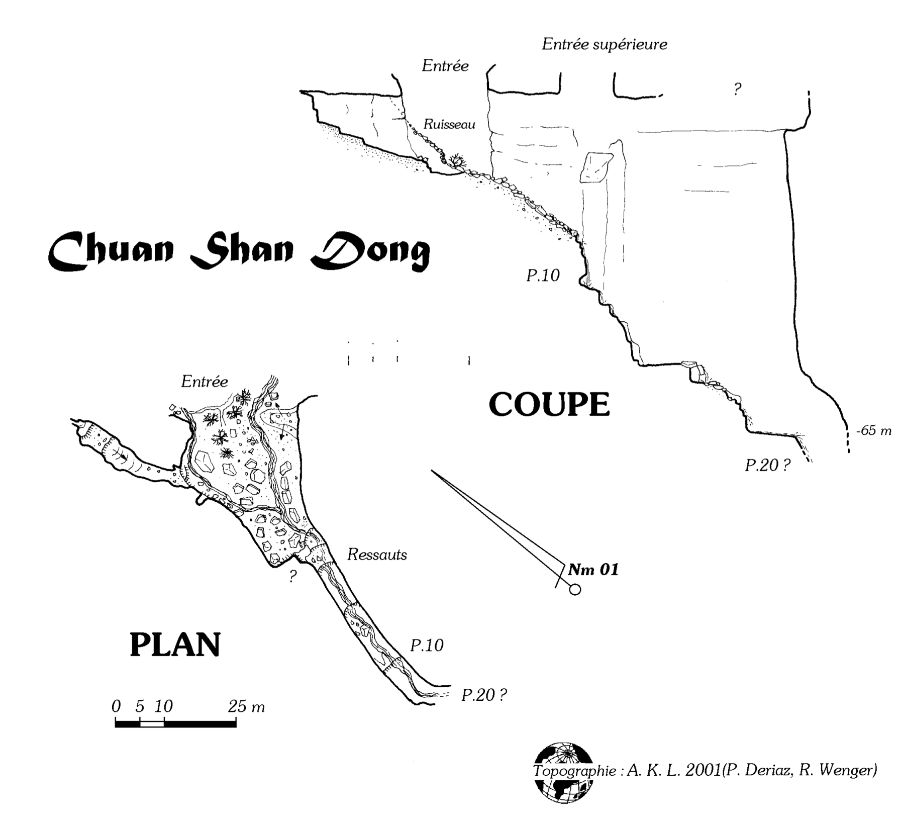 topographie Chuanshandong 穿山洞