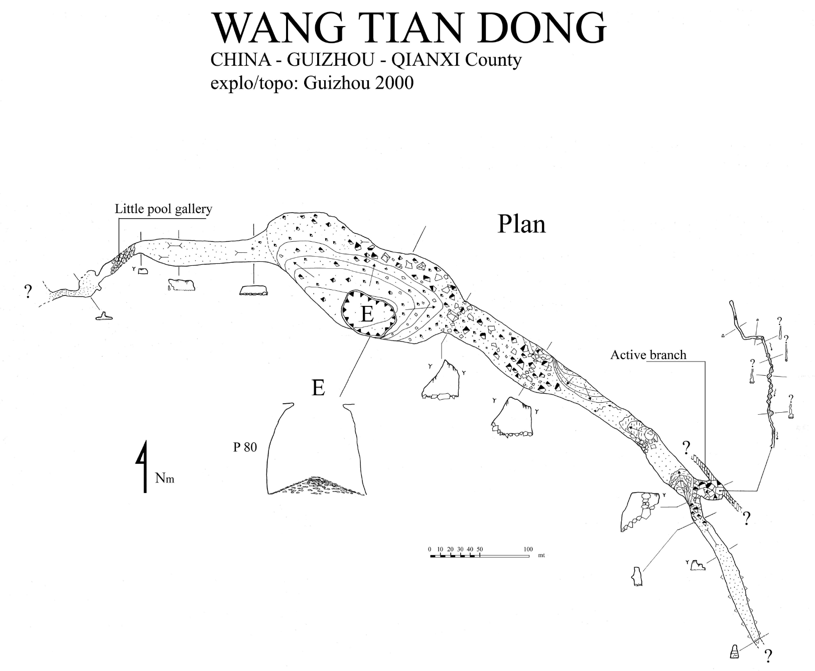 topographie Wangtiandong 望天洞
