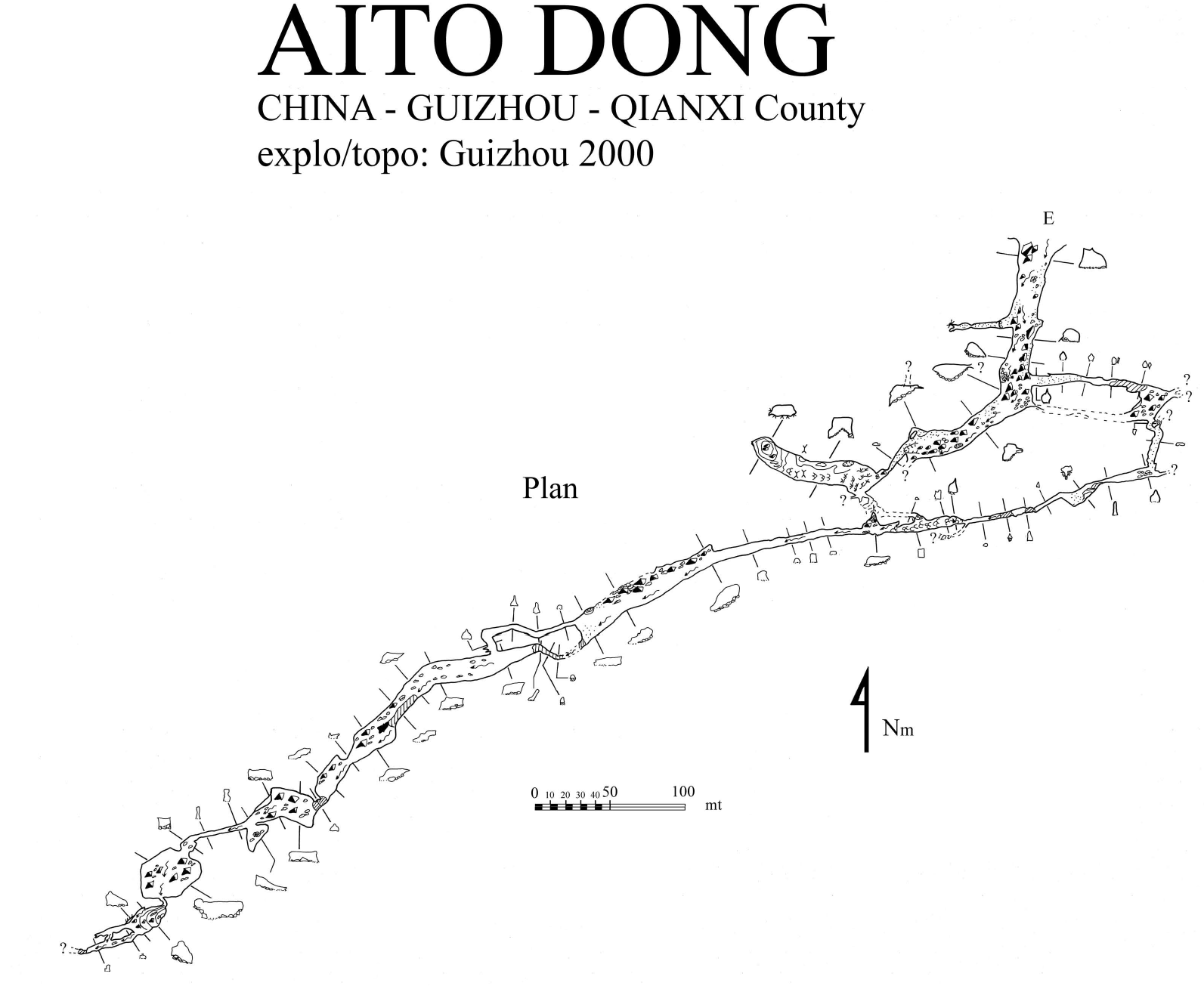 topographie Aitodong 岩头洞