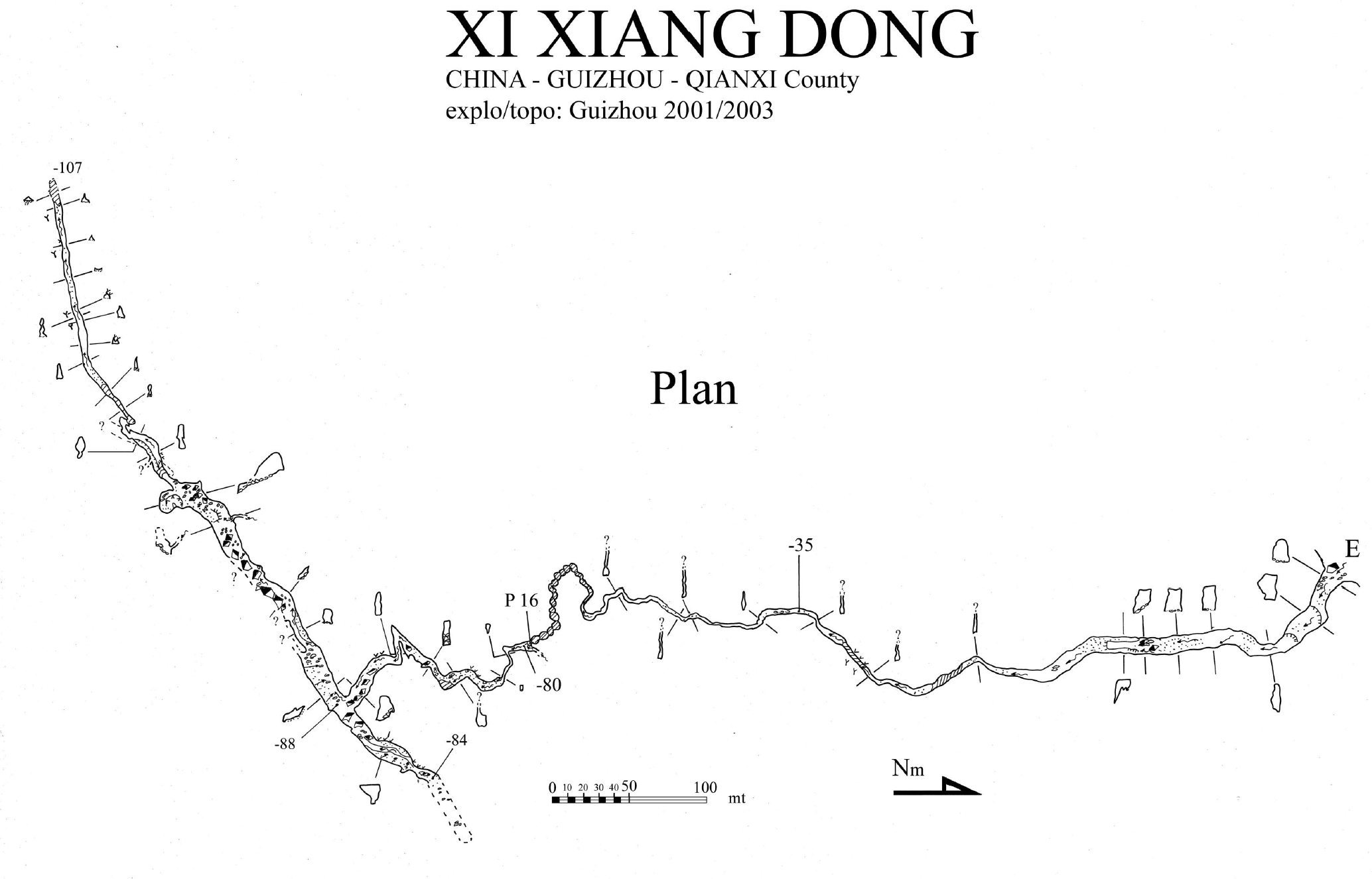 topographie Xixiangdong 洞