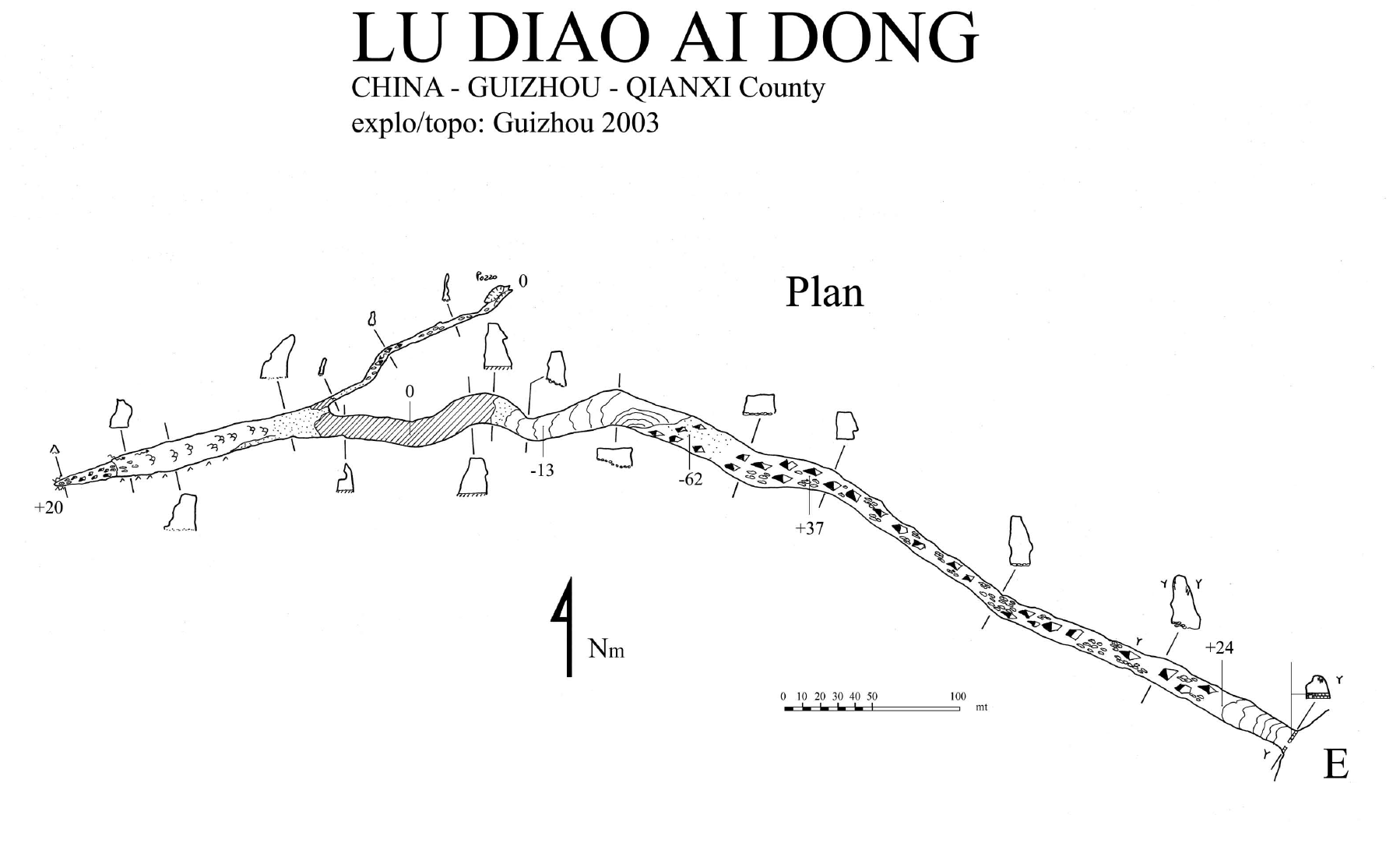 topographie Ludiaoaidong 鹿掉岩洞