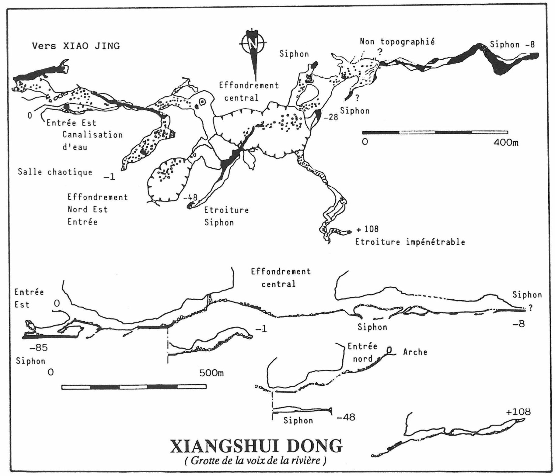 topographie Xiangshuidong 响水洞